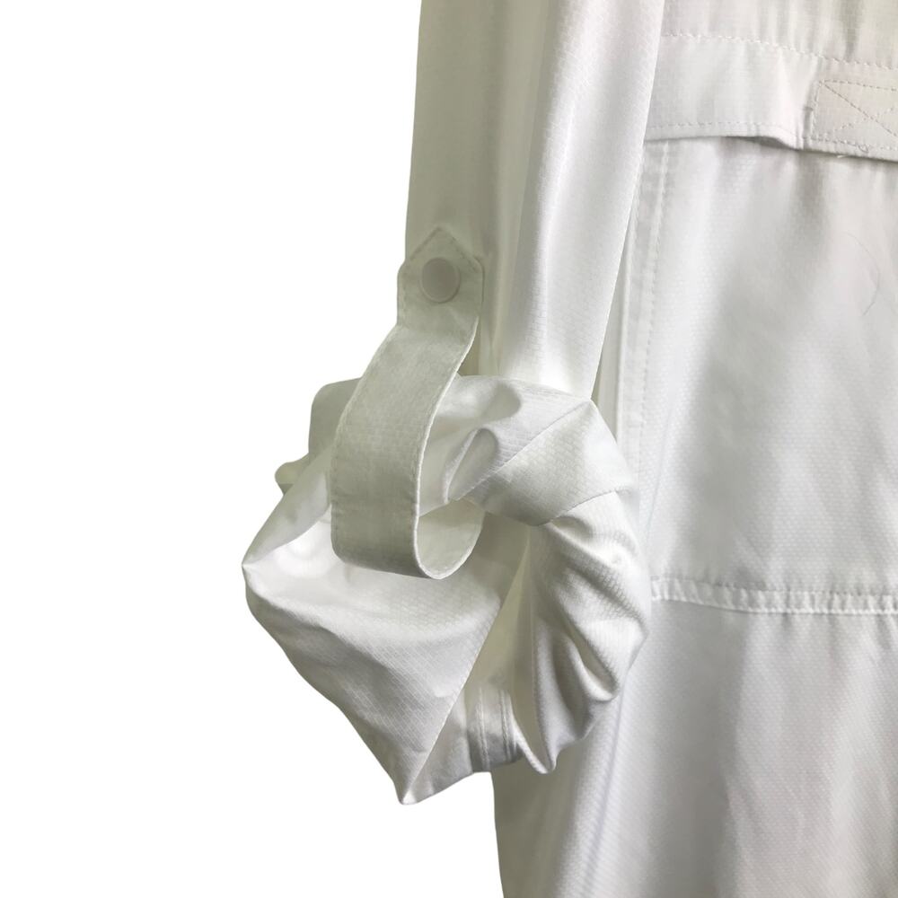 Field & Stream Mens White UPF 50 Fishing Shirt Long Roll Tab Sleeve MD NEW - Picture 4 of 12